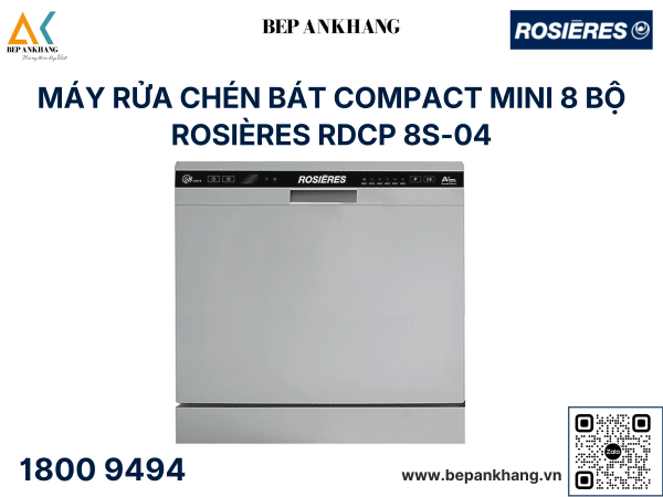 Máy Rửa Chén Bát Rosieres RDCP 8S-04 Compact Mini 8 bộ - Nhập Khẩu Trung Quốc